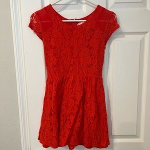 Coincidence & Chance Red Lace Minidress - XS